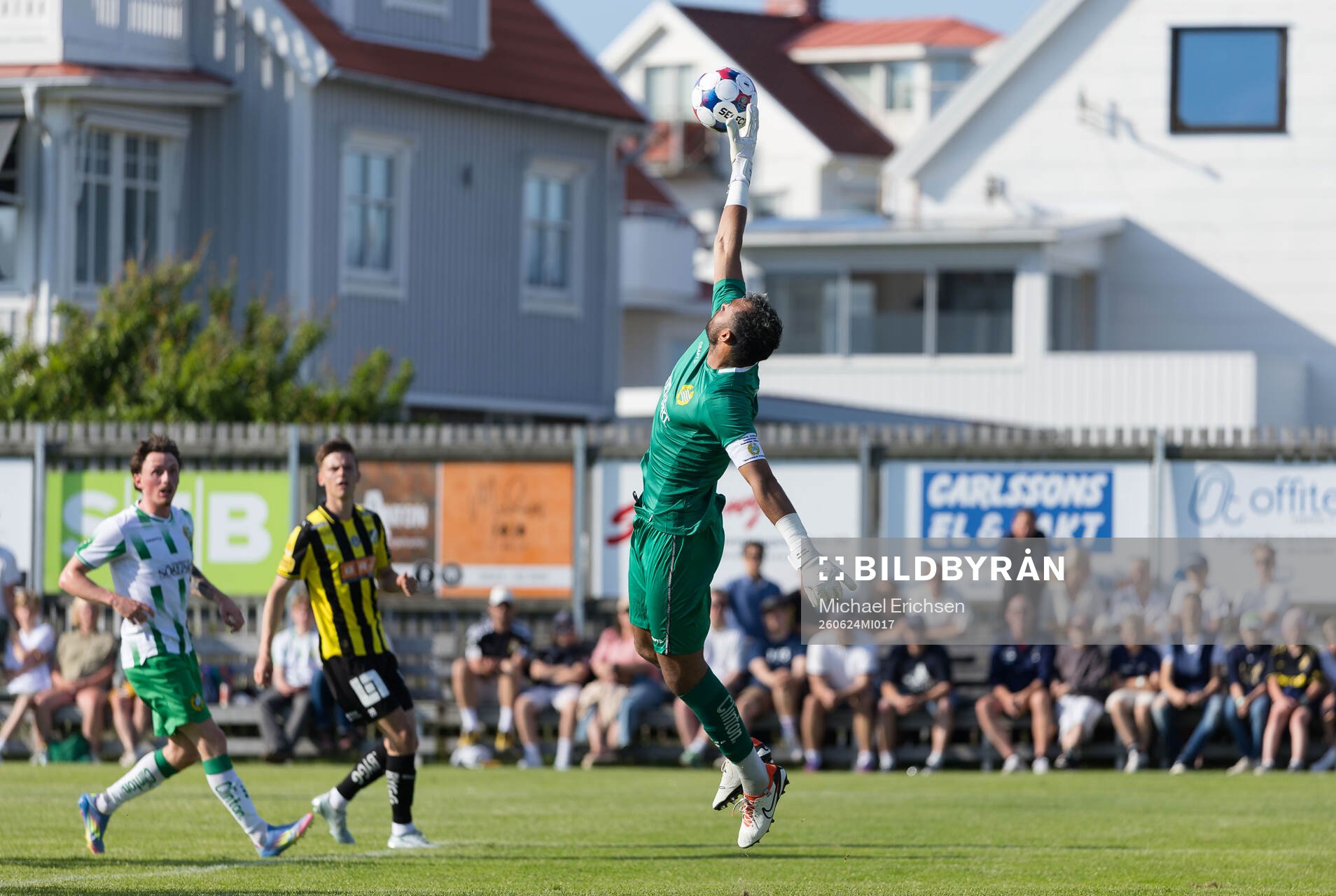 Under träningsmatchen i fotboll mellan Häcken och Hammarby