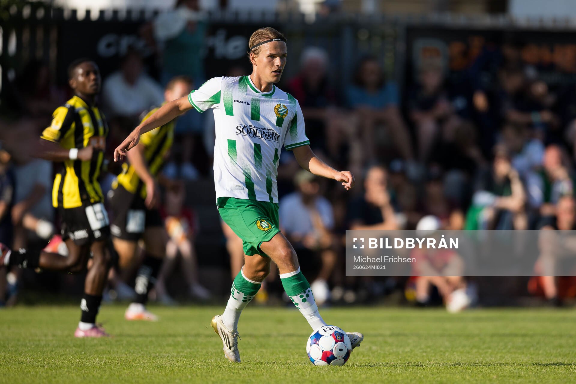 Under träningsmatchen i fotboll mellan Häcken och Hammarby