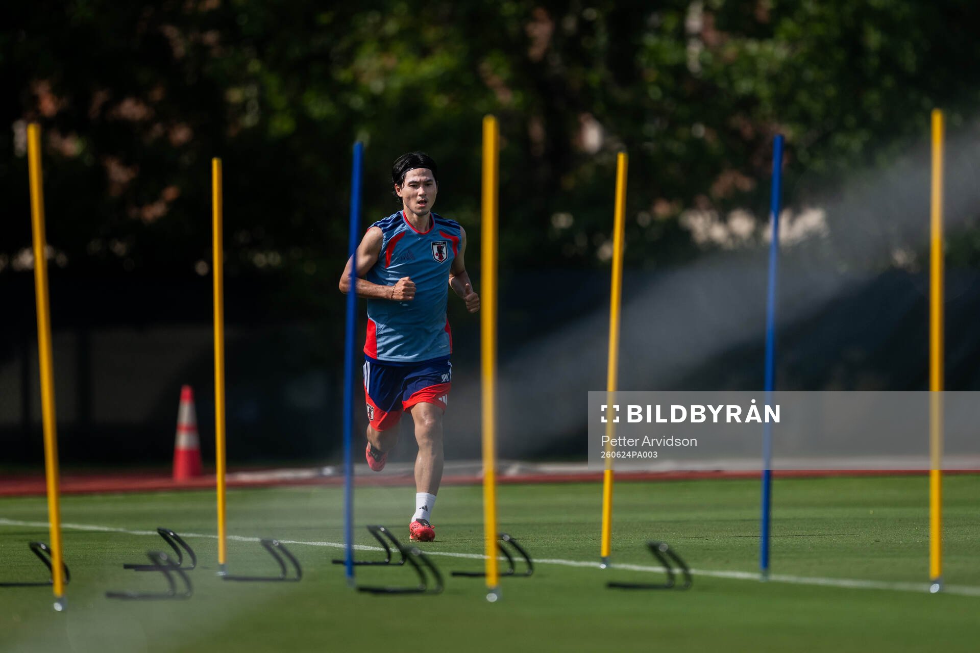 Takumi Minamino of the Japanese national football team at a