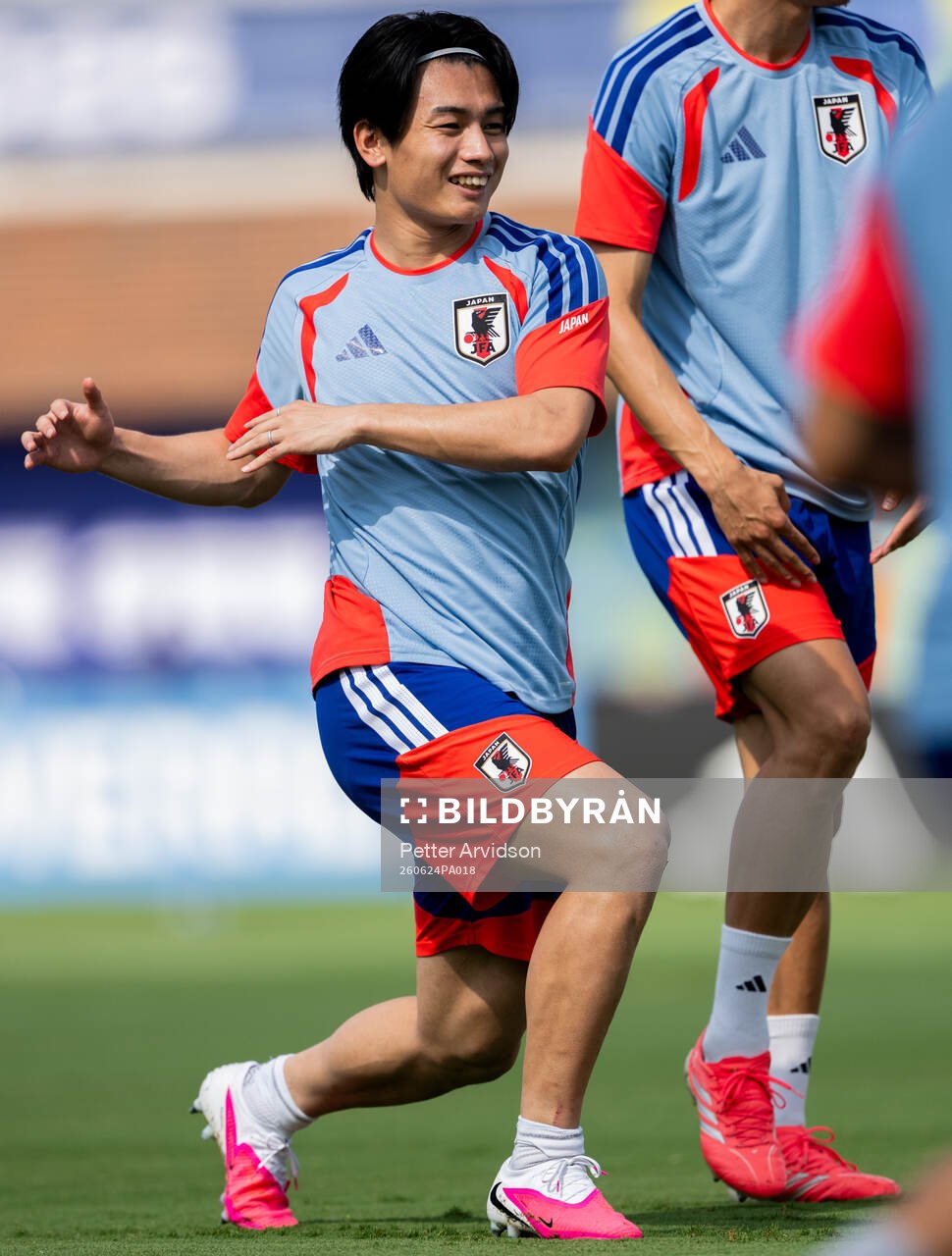 Ayase Ueda of the Japanese national football team at a