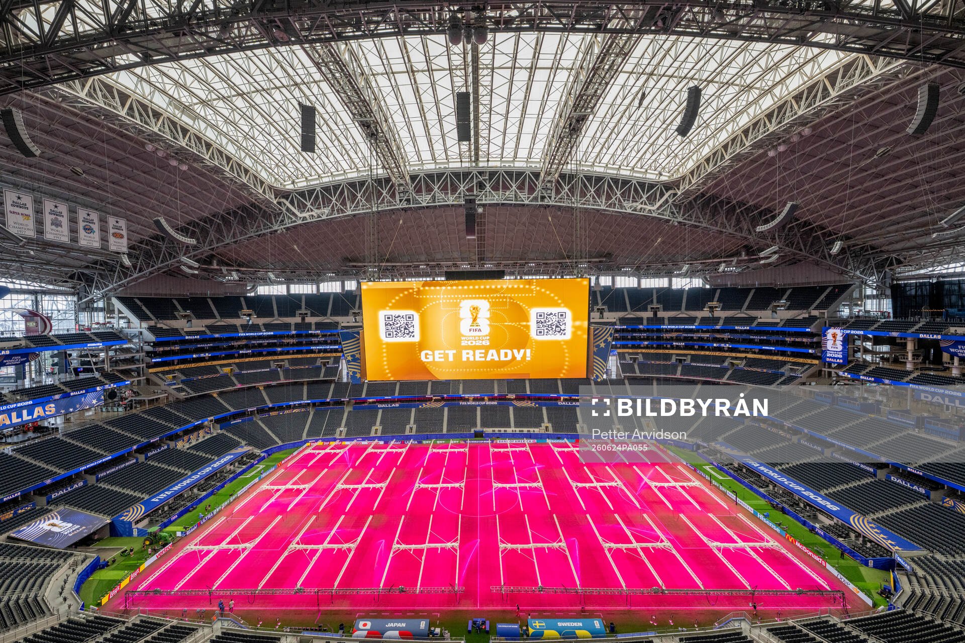General interior view of Dallas stadium