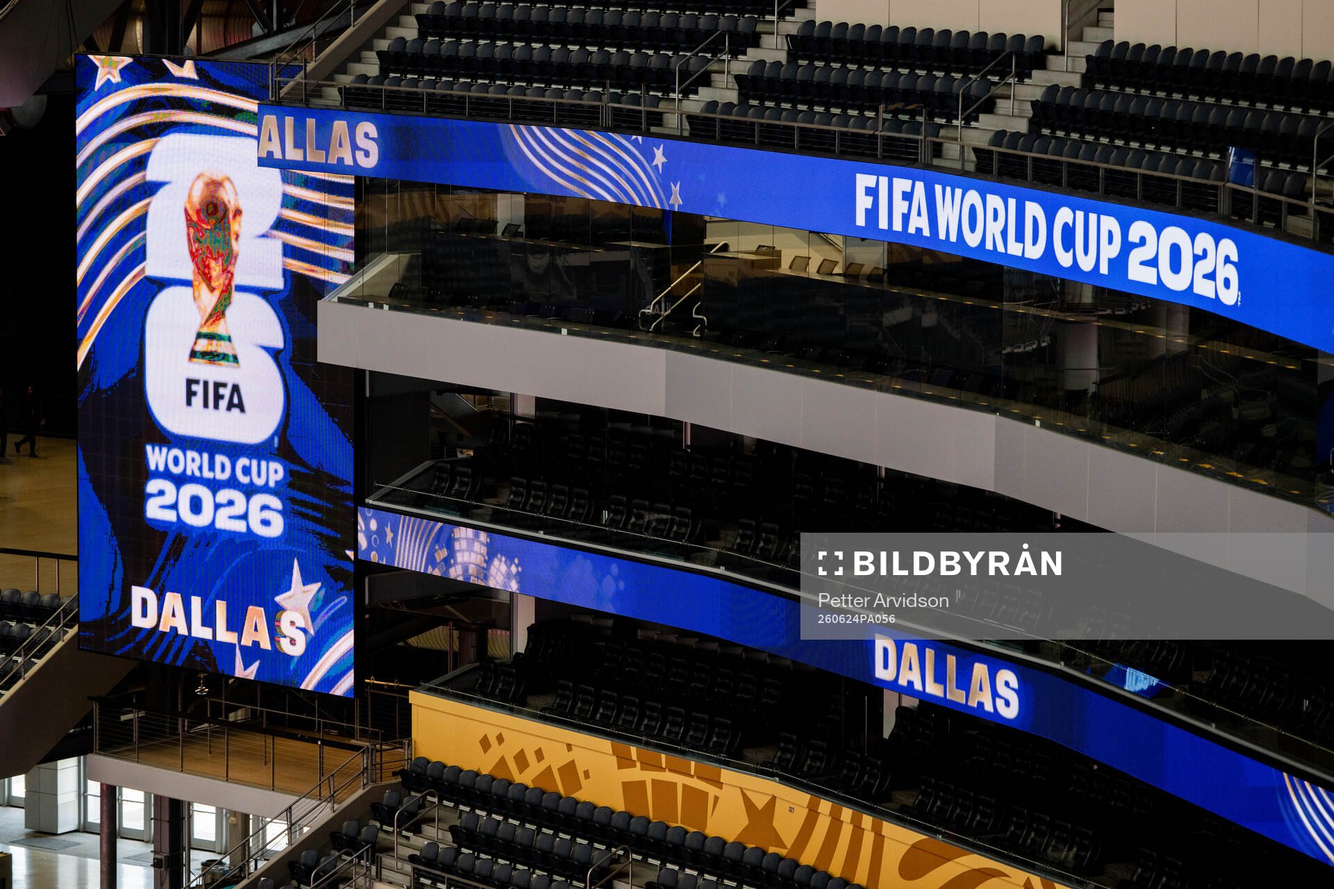 General interior view of Dallas stadium