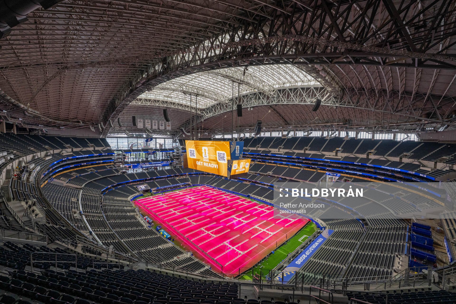 General interior view of Dallas stadium