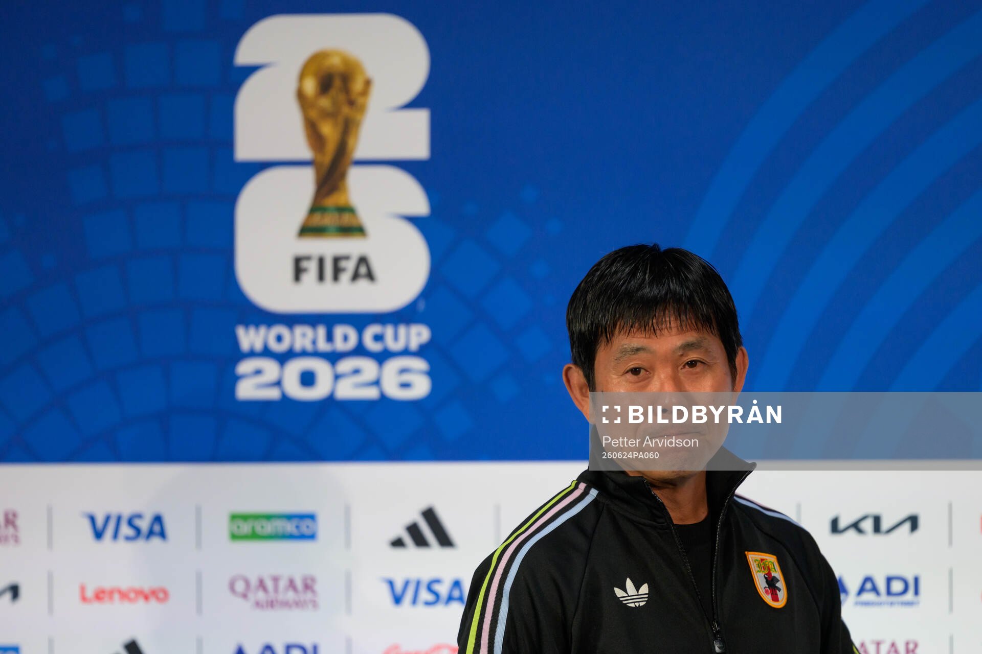 Head coach Hajime Moriyasu of the Japanese national