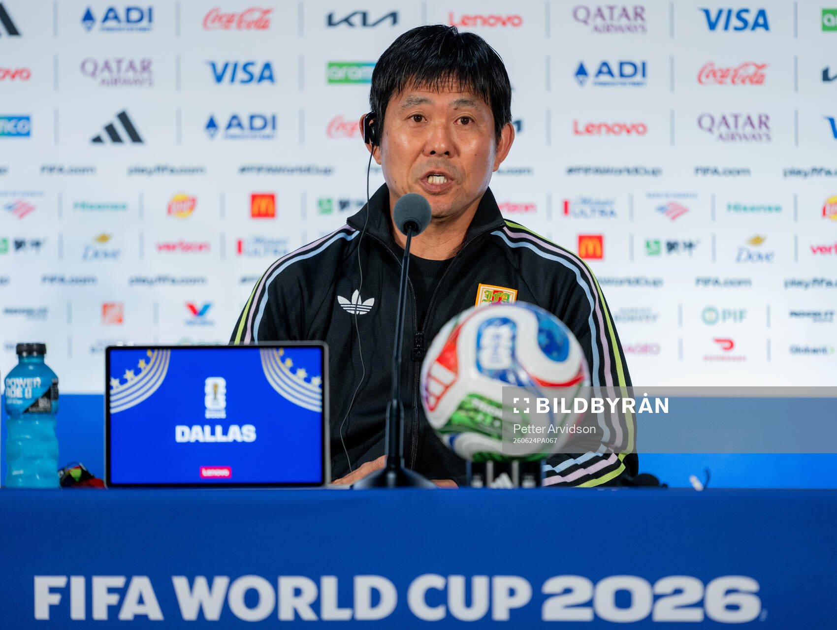 Head coach Hajime Moriyasu of the Japanese national