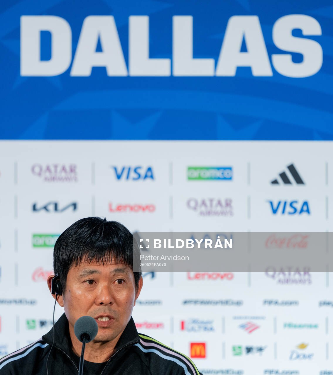Head coach Hajime Moriyasu of the Japanese national