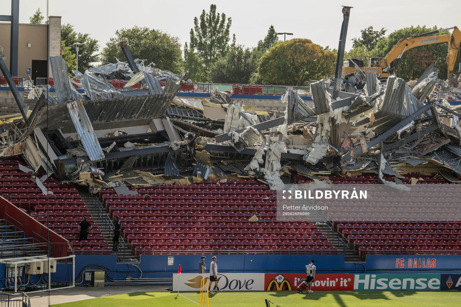 The stadium at a training session with the Swedish national