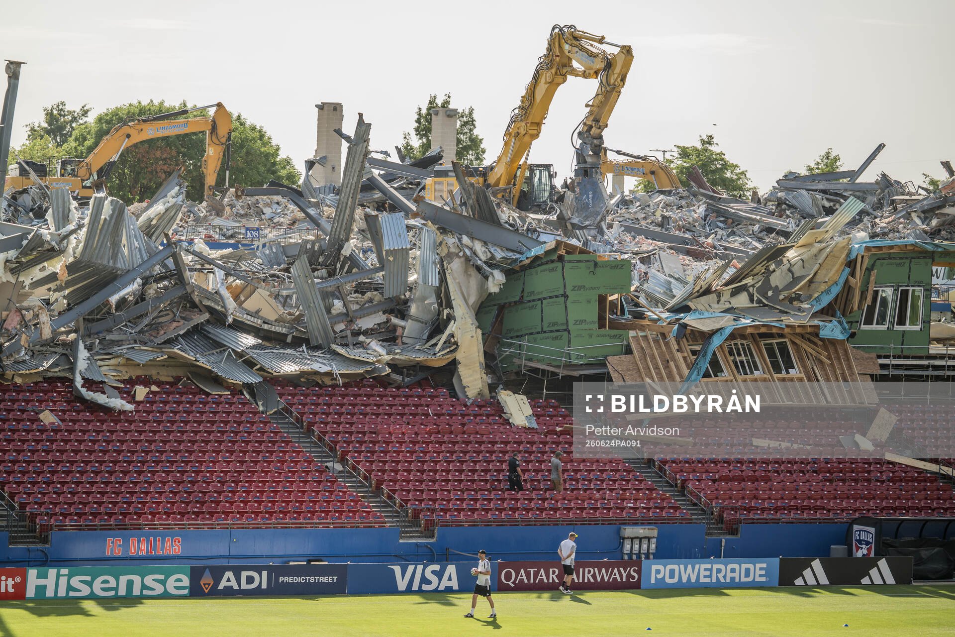 The stadium at a training session with the Swedish national