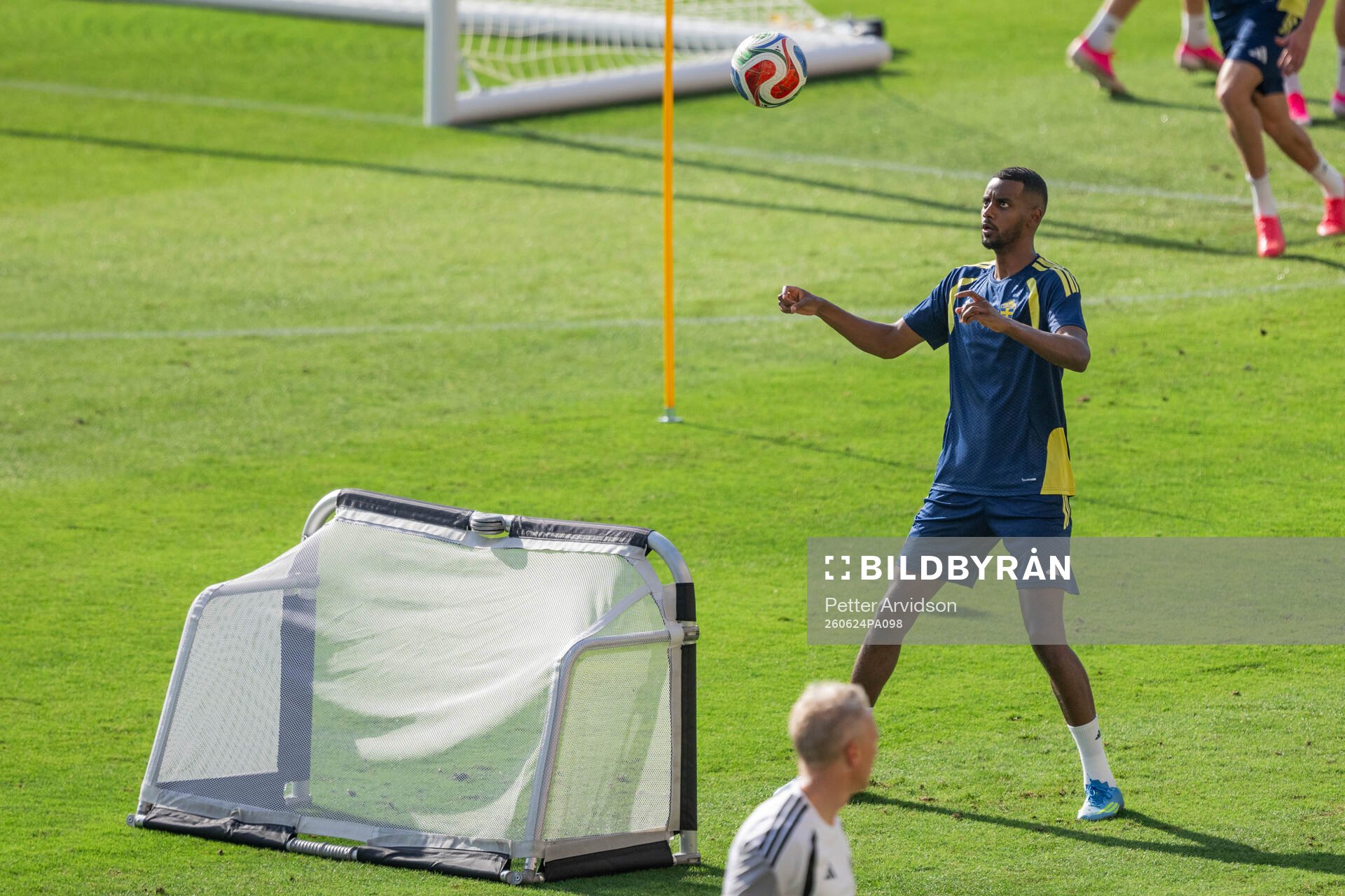 Alexander Isak of the Swedish national football team at a