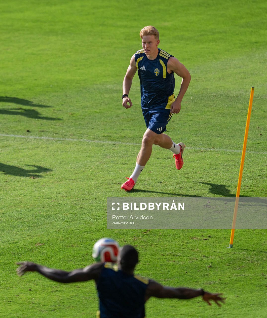 Daniel Svensson of the Swedish national football team at a