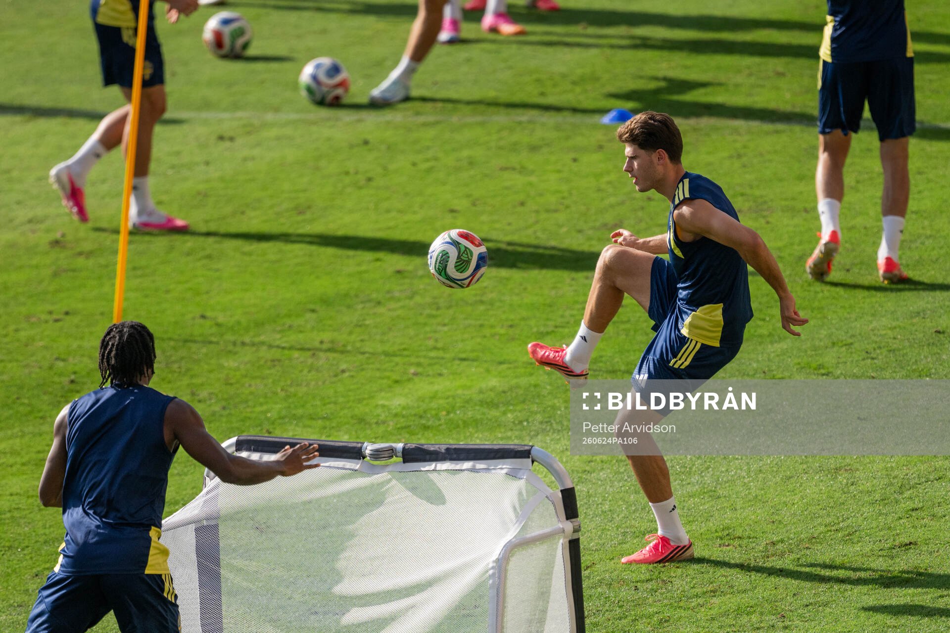 Besfort Zeneli of the Swedish national football team at a