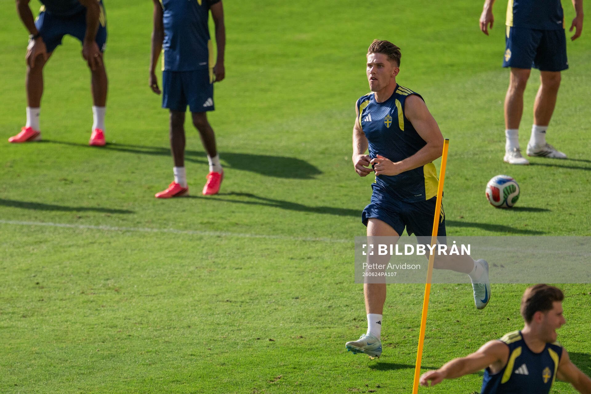 Viktor Gyökeres of the Swedish national football team at a