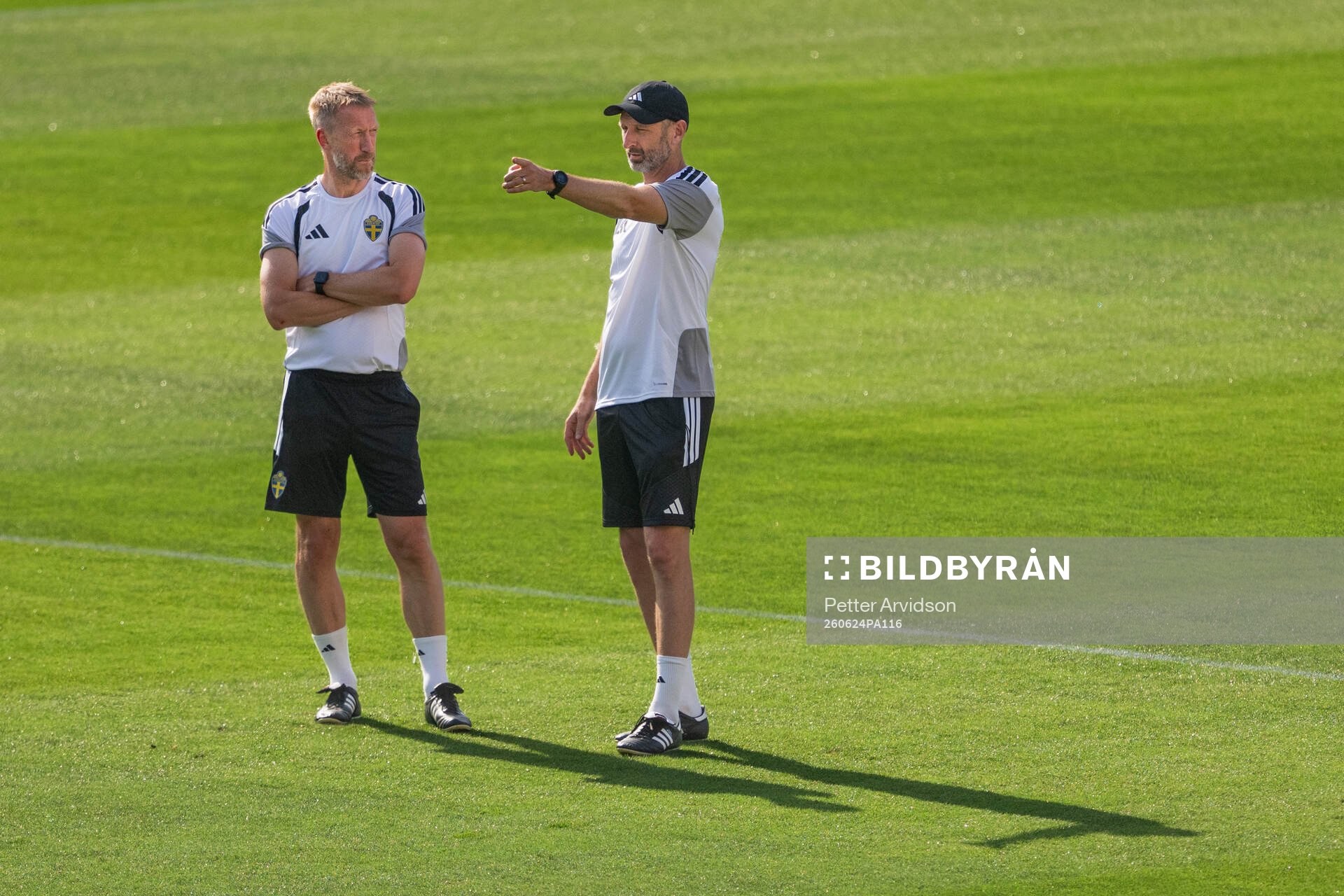Head coach Graham Potter and assistant coach Andreas