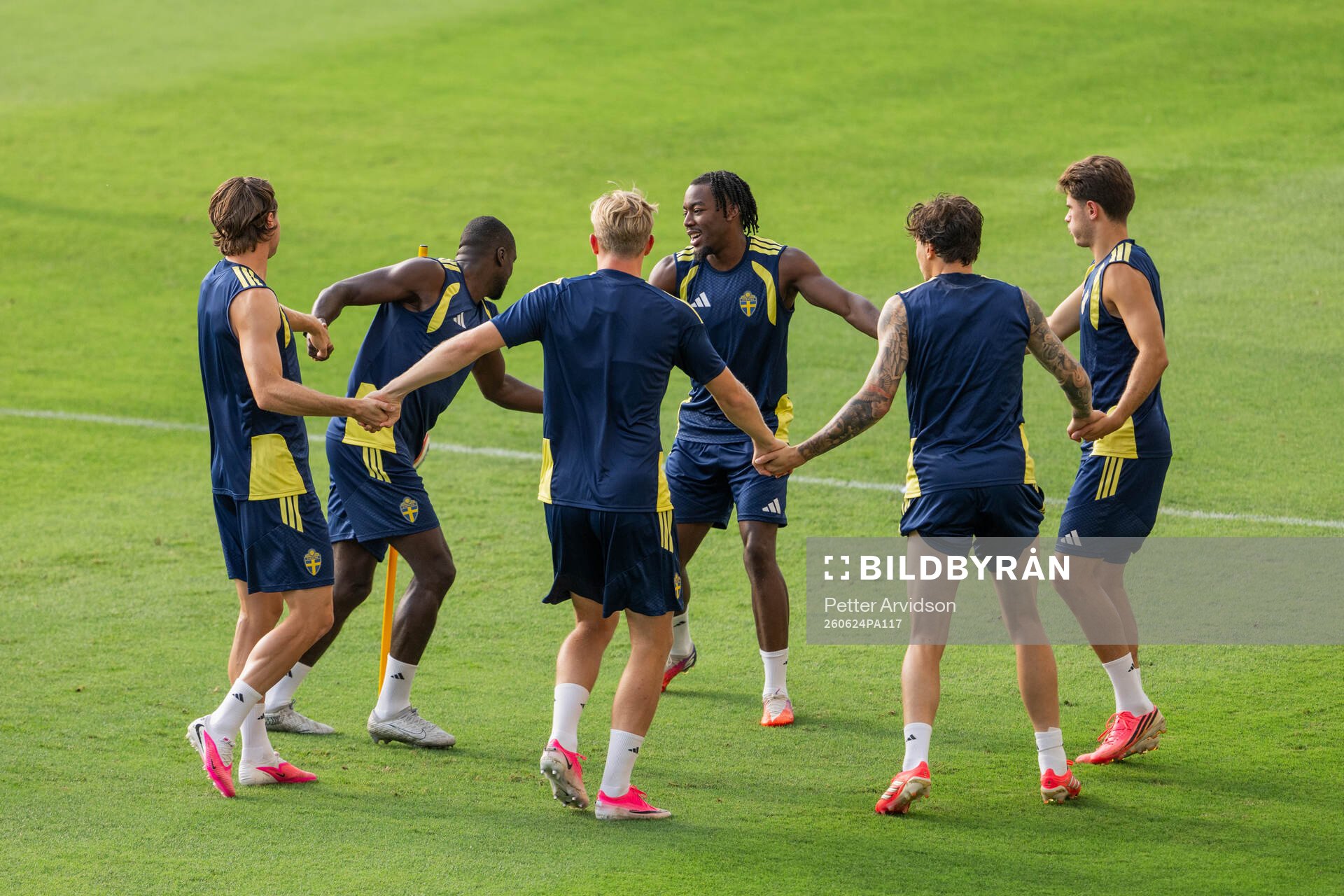 Ken Sema, Anthony Elanga, Victor Nilsson Lindelöf and