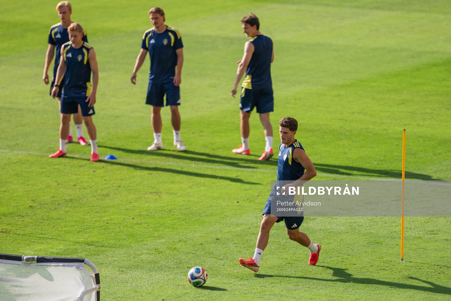 Besfort Zeneli of the Swedish national football team at a