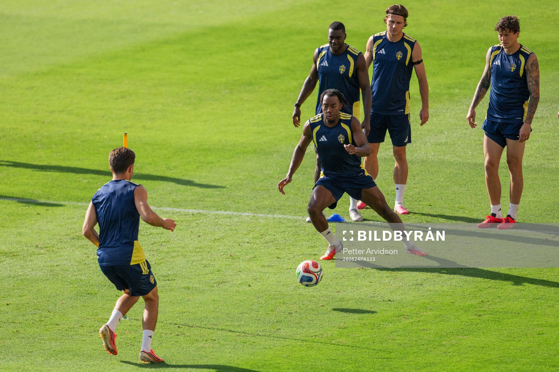 Anthony Elanga of the Swedish national football team at a