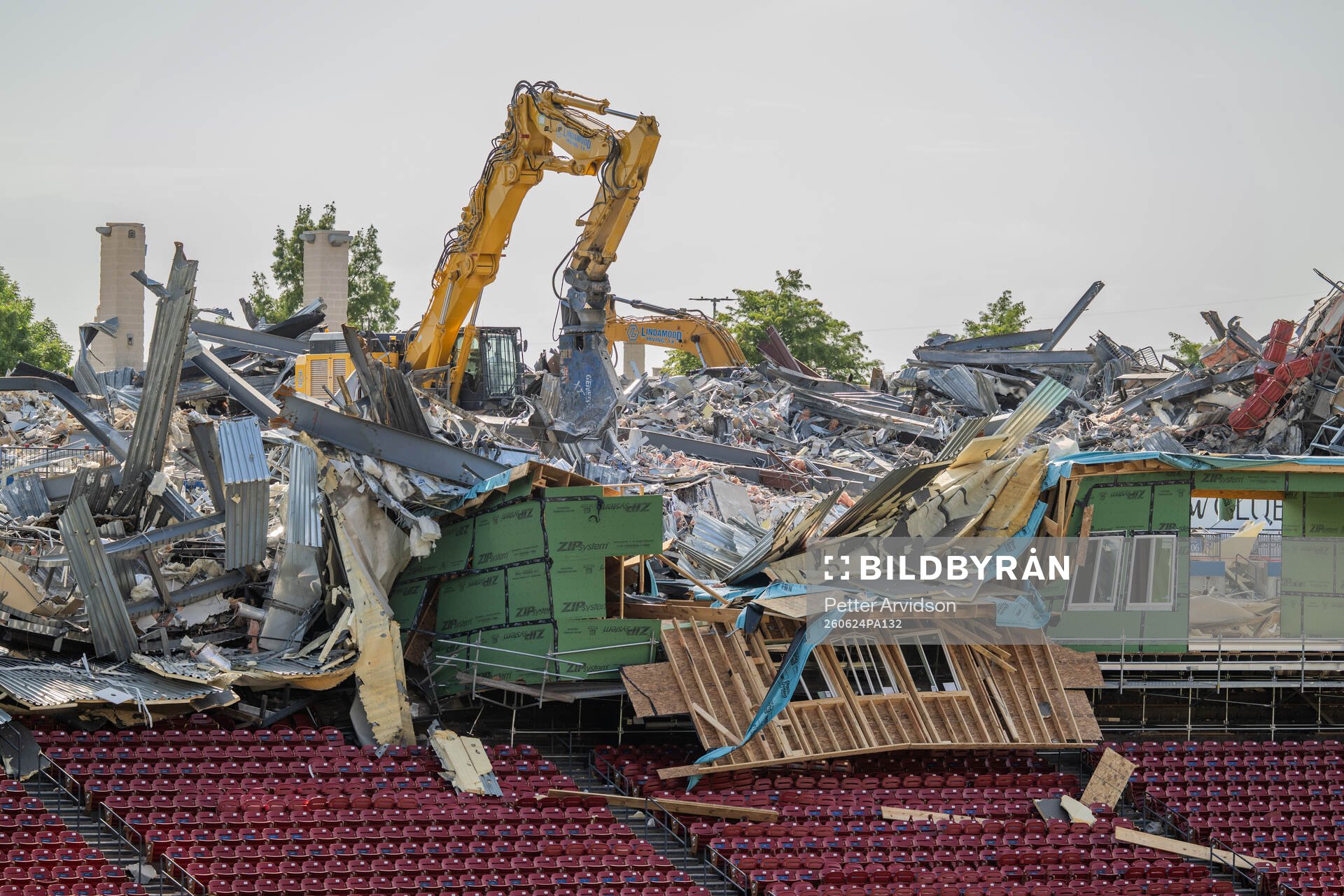 On going construction work at FC Dallas Stadium at a