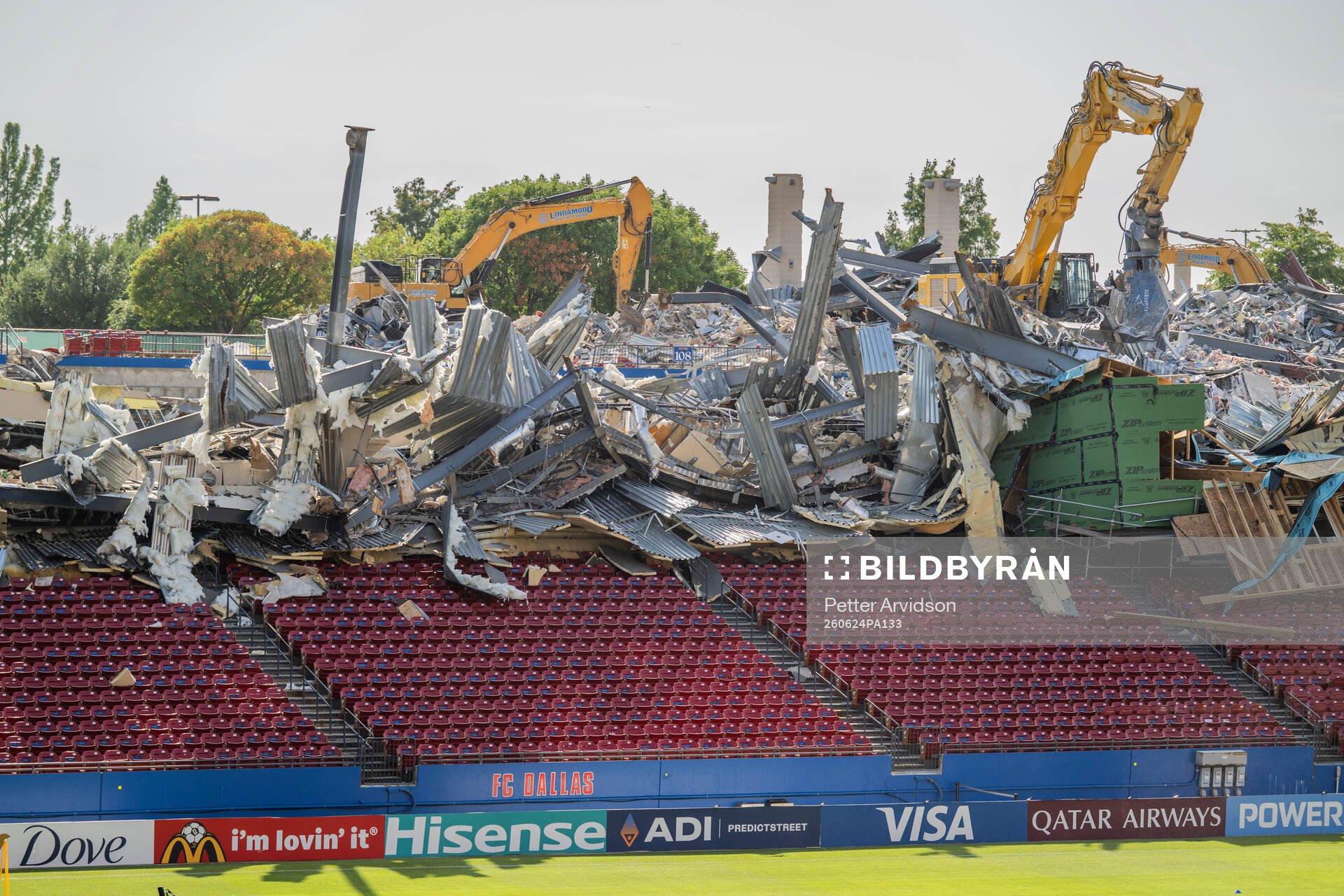 On going construction work at FC Dallas Stadium at a