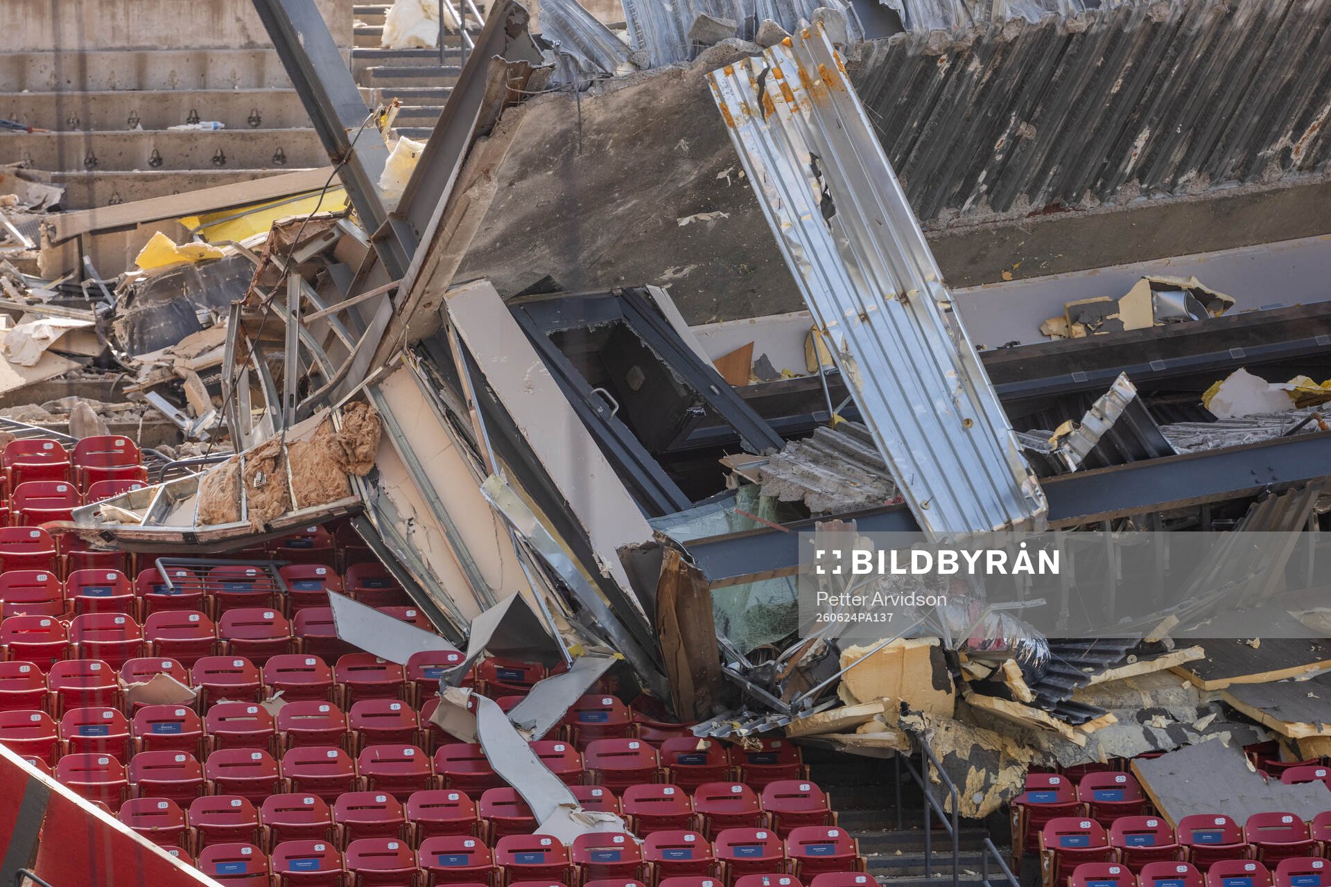 On going construction work at FC Dallas Stadium at a