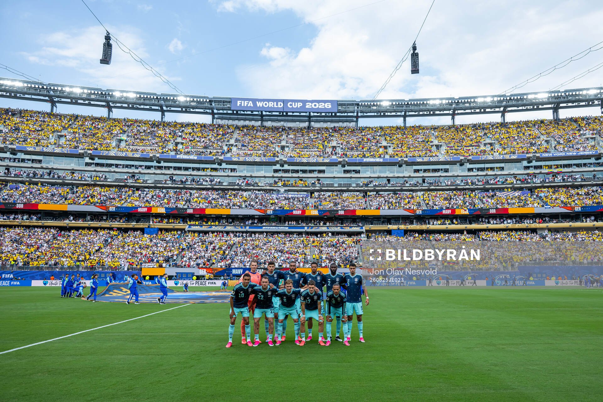 The starting eleven of Germany poses for a photo