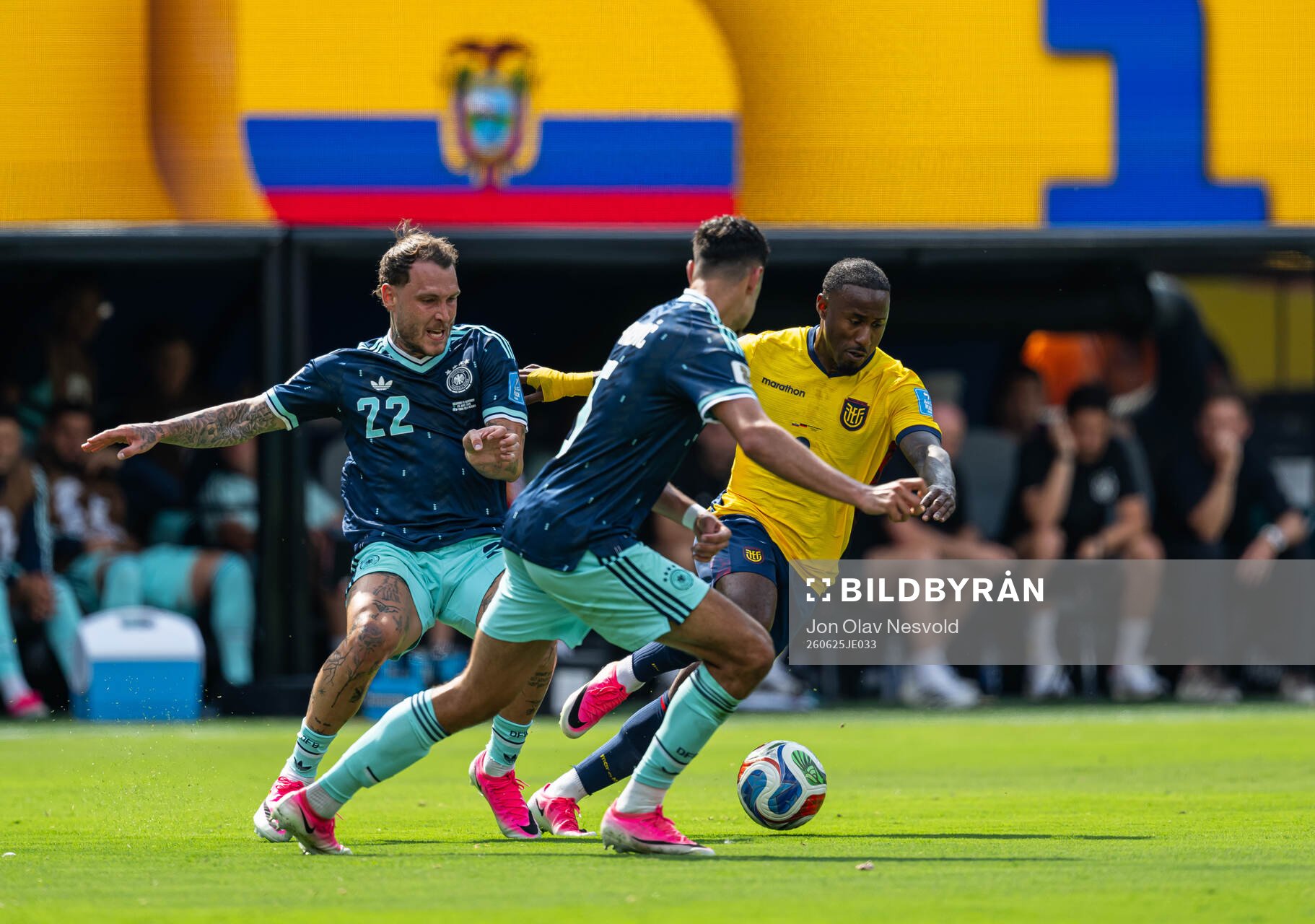 David Raum and Aleksandar Pavlovic of Germany against John