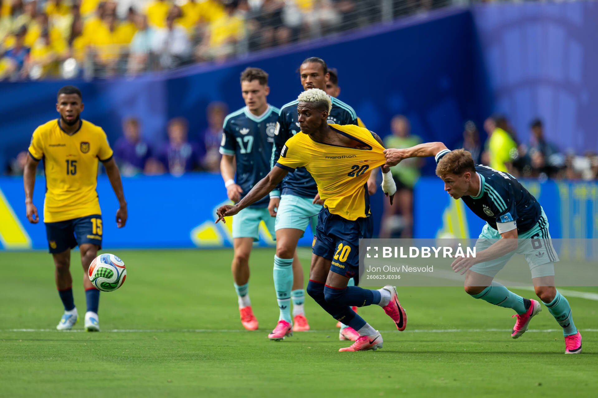 Nilson Angulo of Ecuador and Joshua Kimmich of Germany