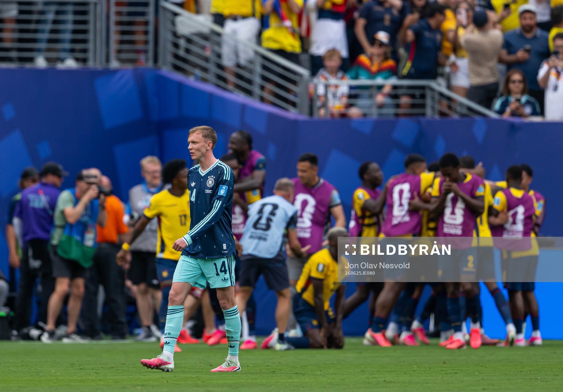 Maximilian Beier of Germany looks dejected