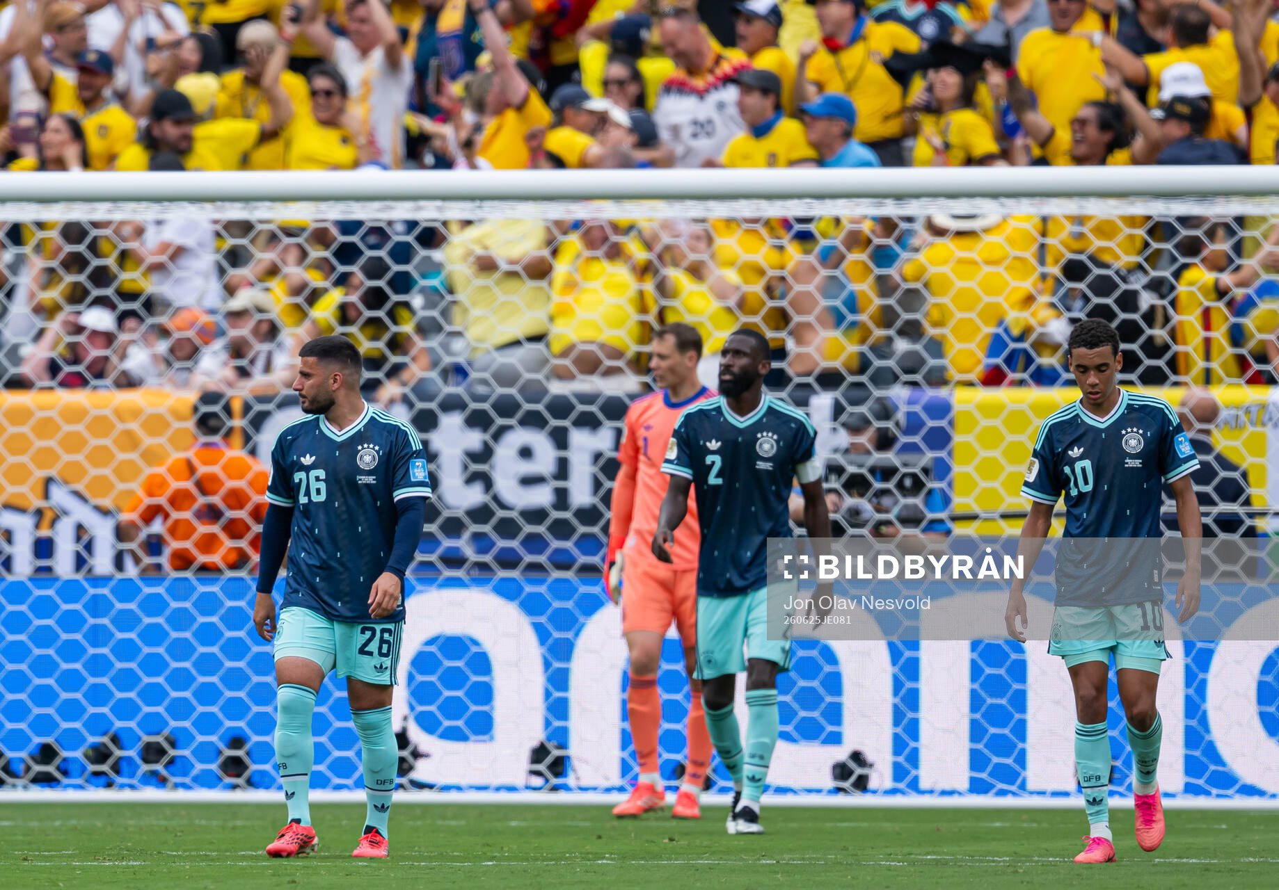 Deniz Undav, Antonio Ruediger and Nadiem Amiri of Germany