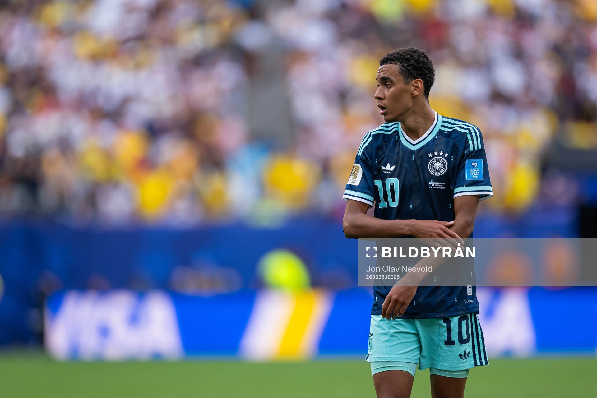 Jamal Musiala of Germany looks dejected