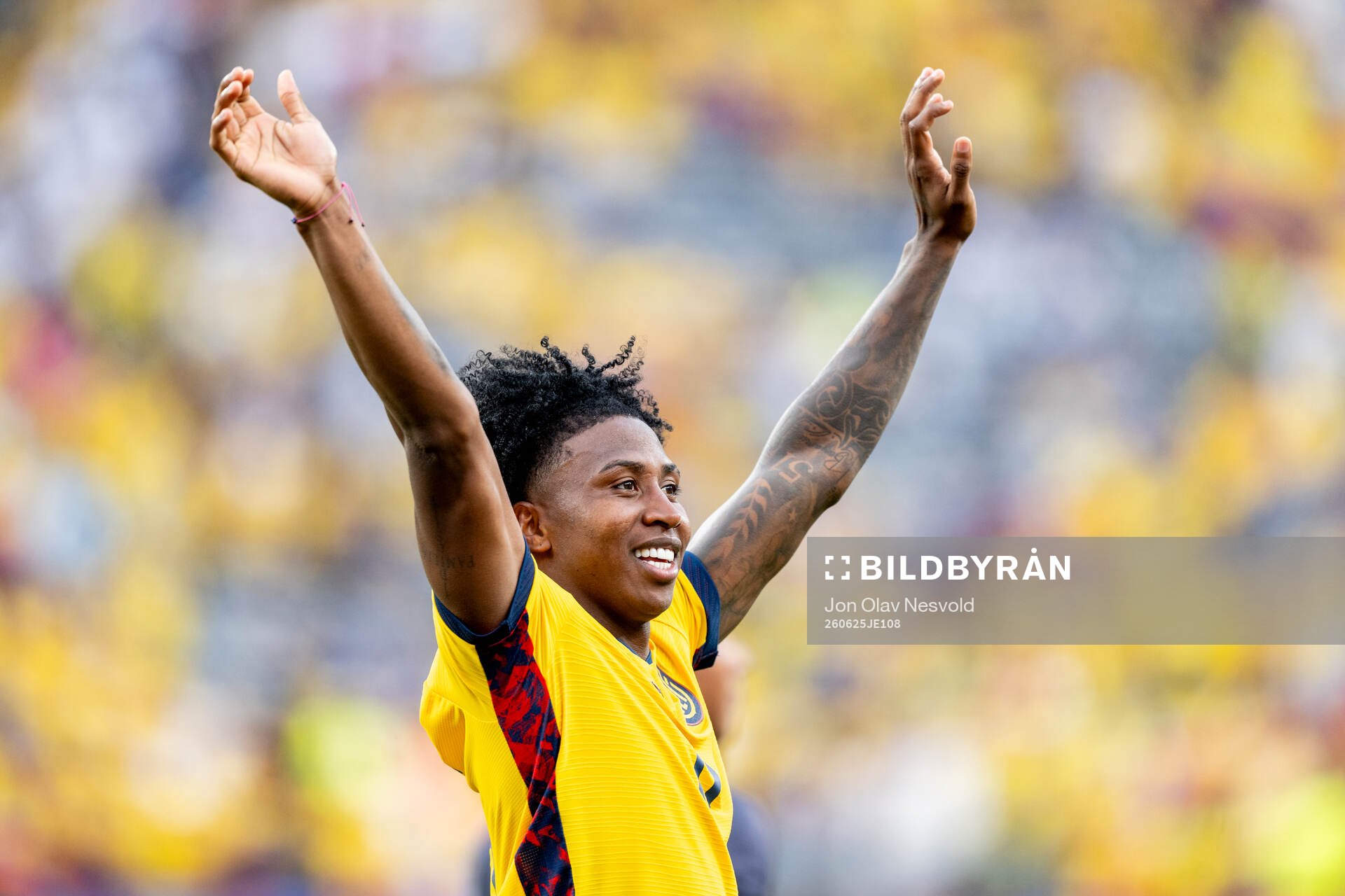 Angelo Preciado of Ecuador celebrates