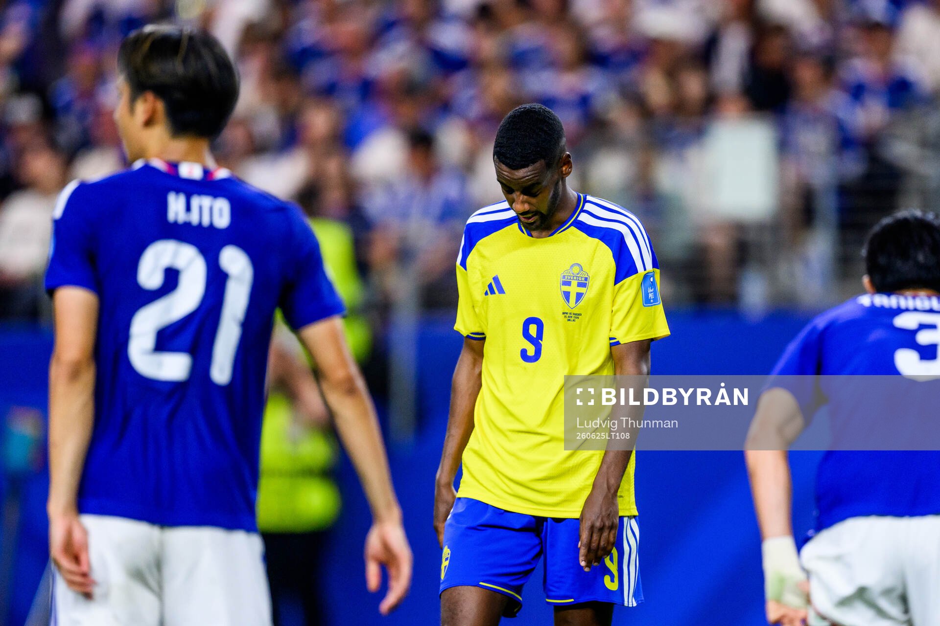 Alexander Isak of Sweden looks dejected