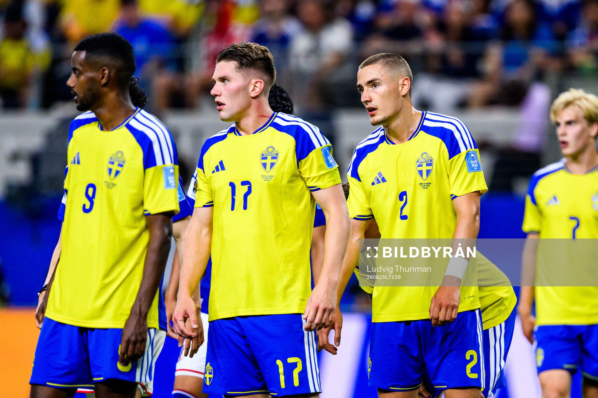 Alexander Isak, Viktor Gyökeres and Gustaf Lagerbielke of