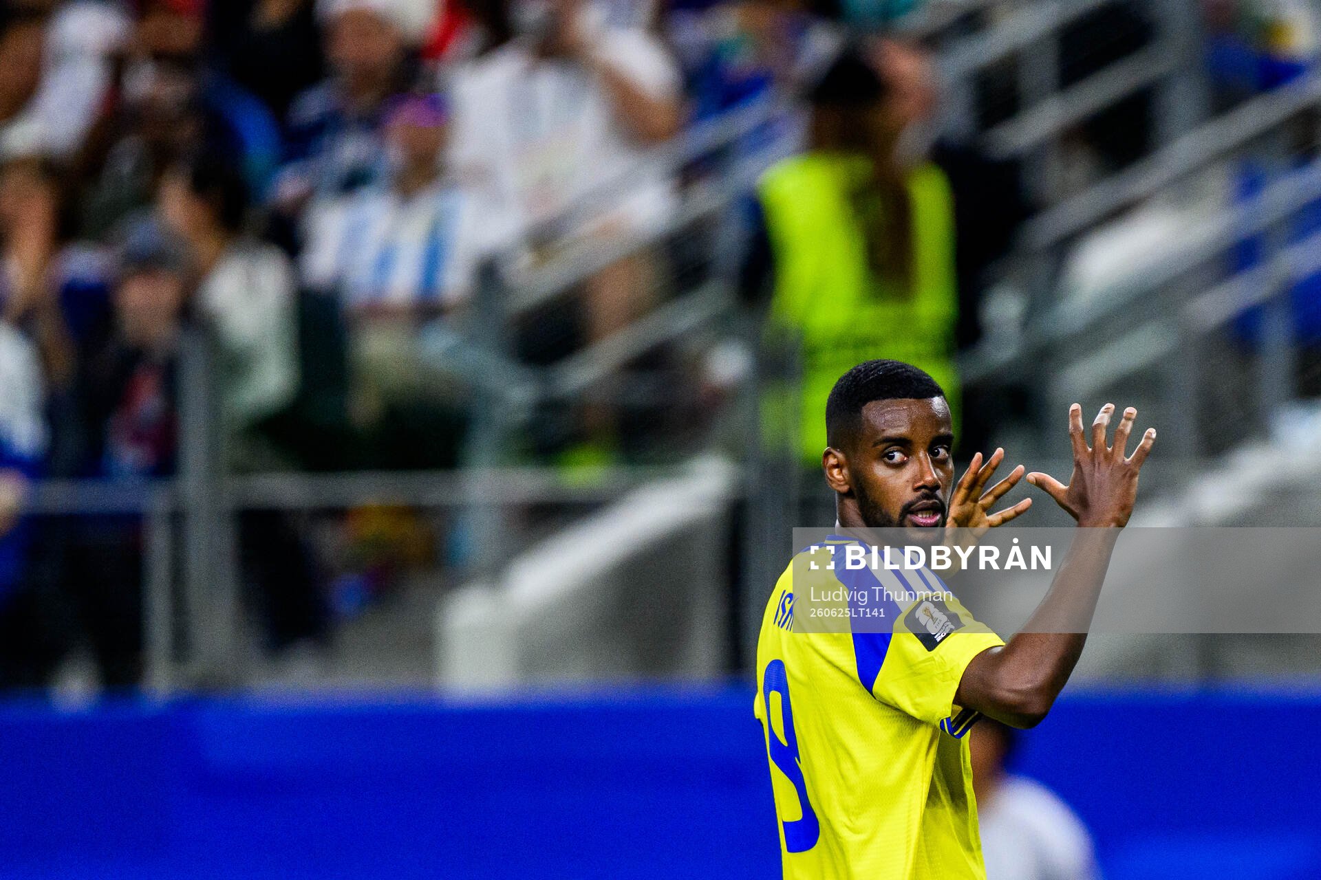 Alexander Isak of Sweden looks dejected