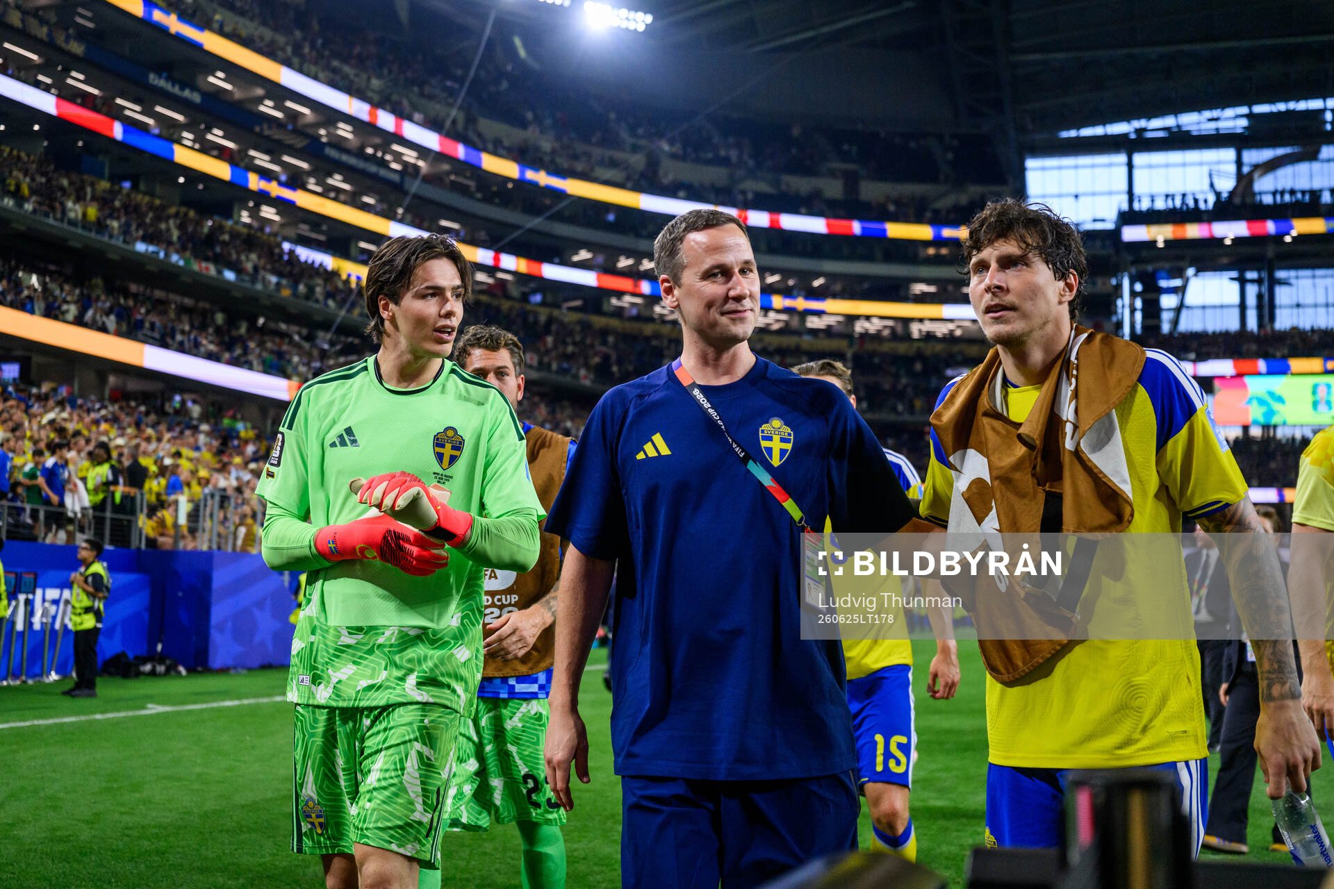 Goalkeeper Jacob Widell Zetterström and Victor Nilsson