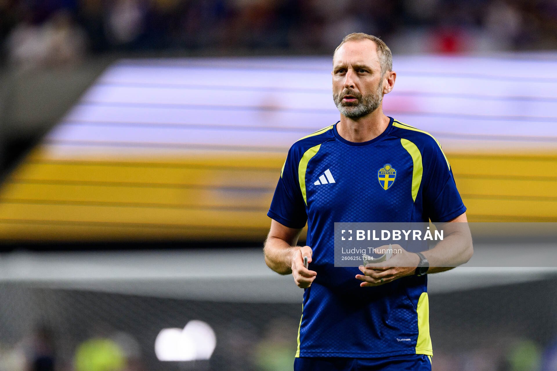 Assistant coach Andreas Georgson of Sweden