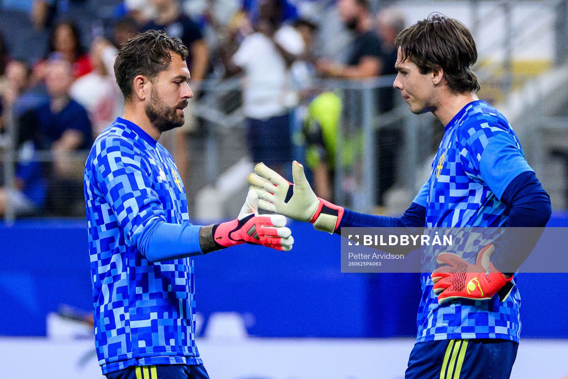 Goalkeeper Kristoffer Nordfeldt and goalkeeper Jacob Widell
