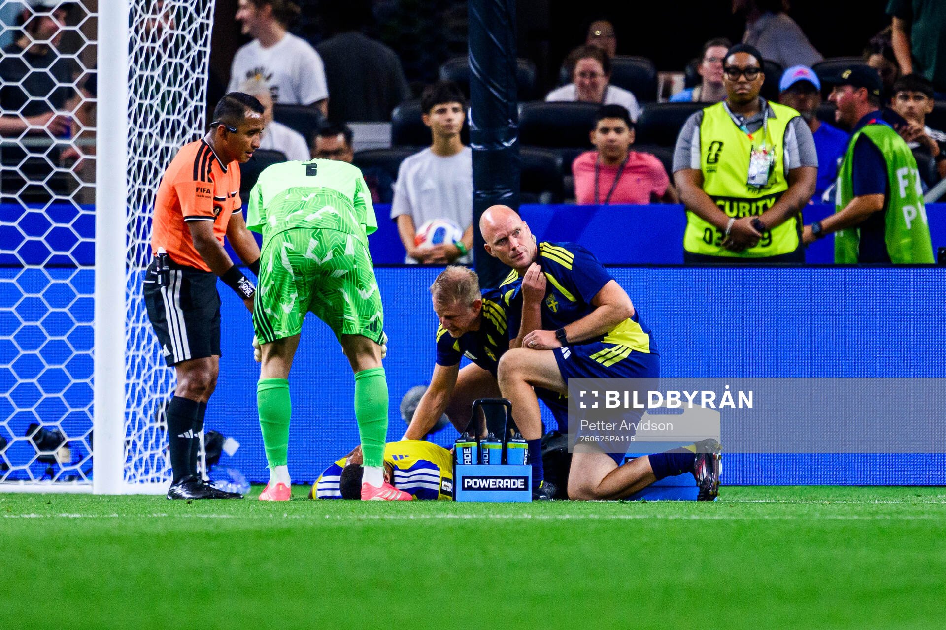 Isak Hien of Sweden in pain