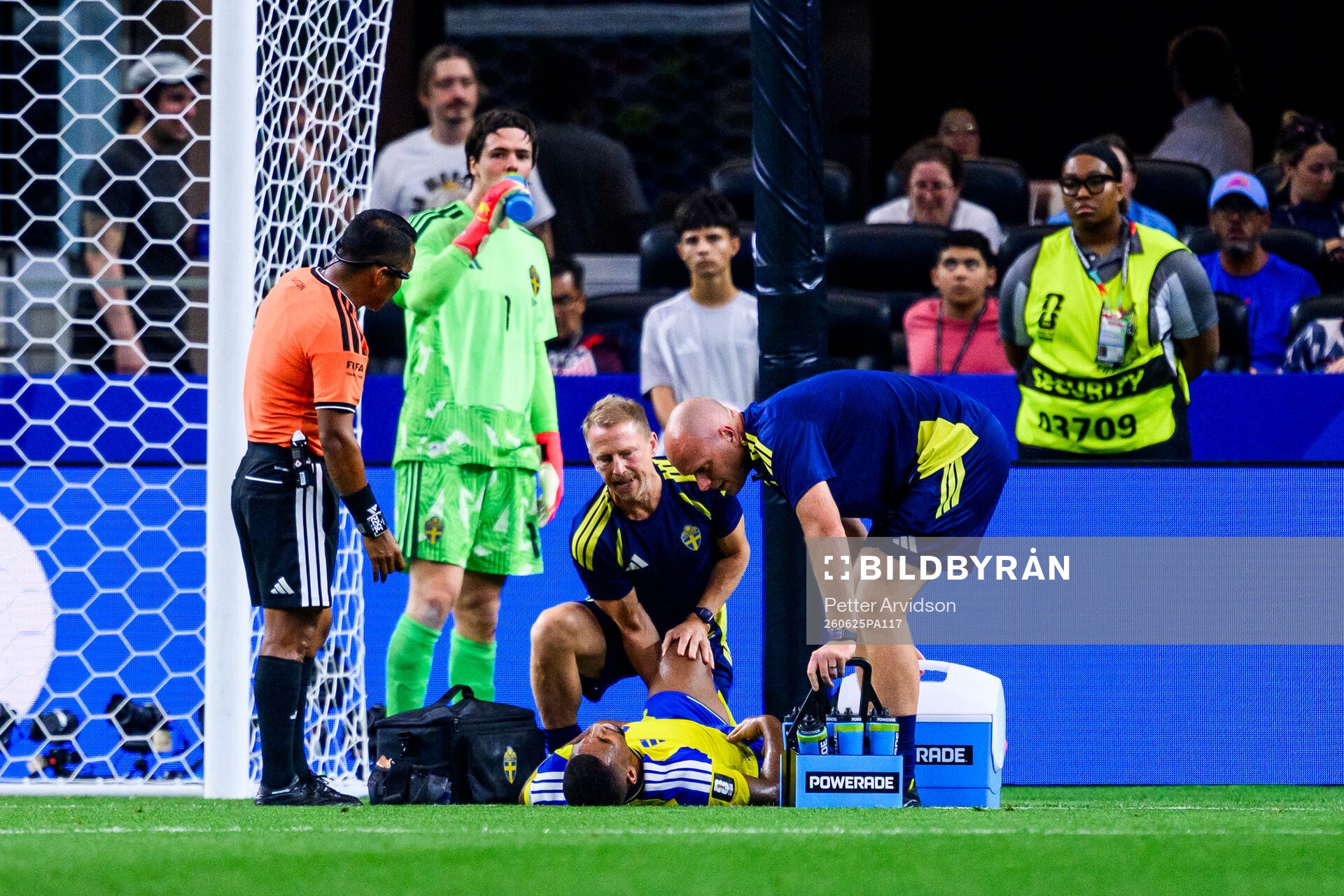 Isak Hien of Sweden in pain