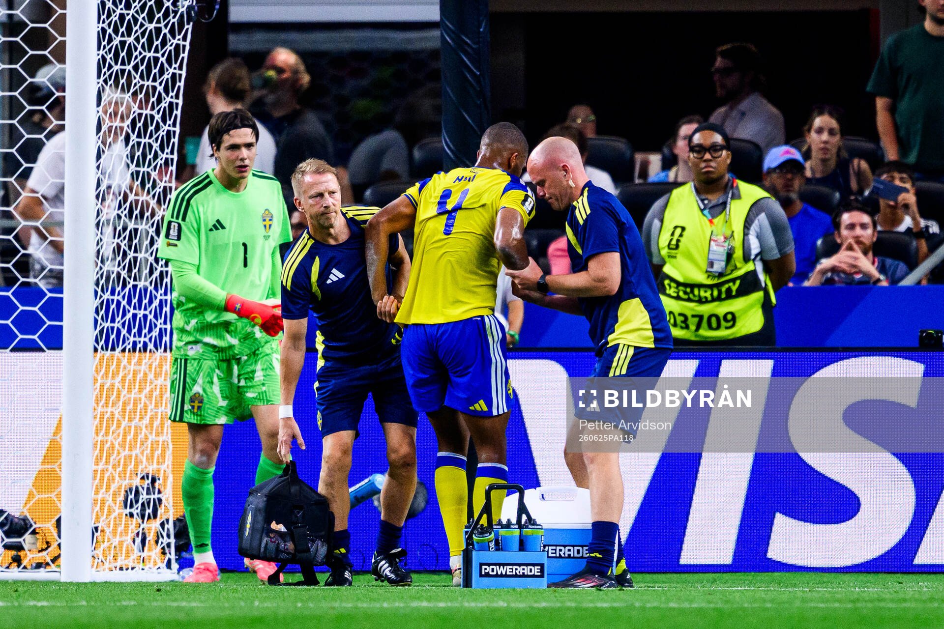 Isak Hien of Sweden in pain