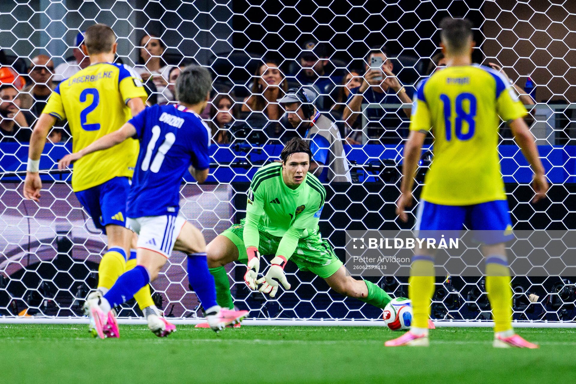 Goalkeeper Jacob Widell Zetterström of Sweden
