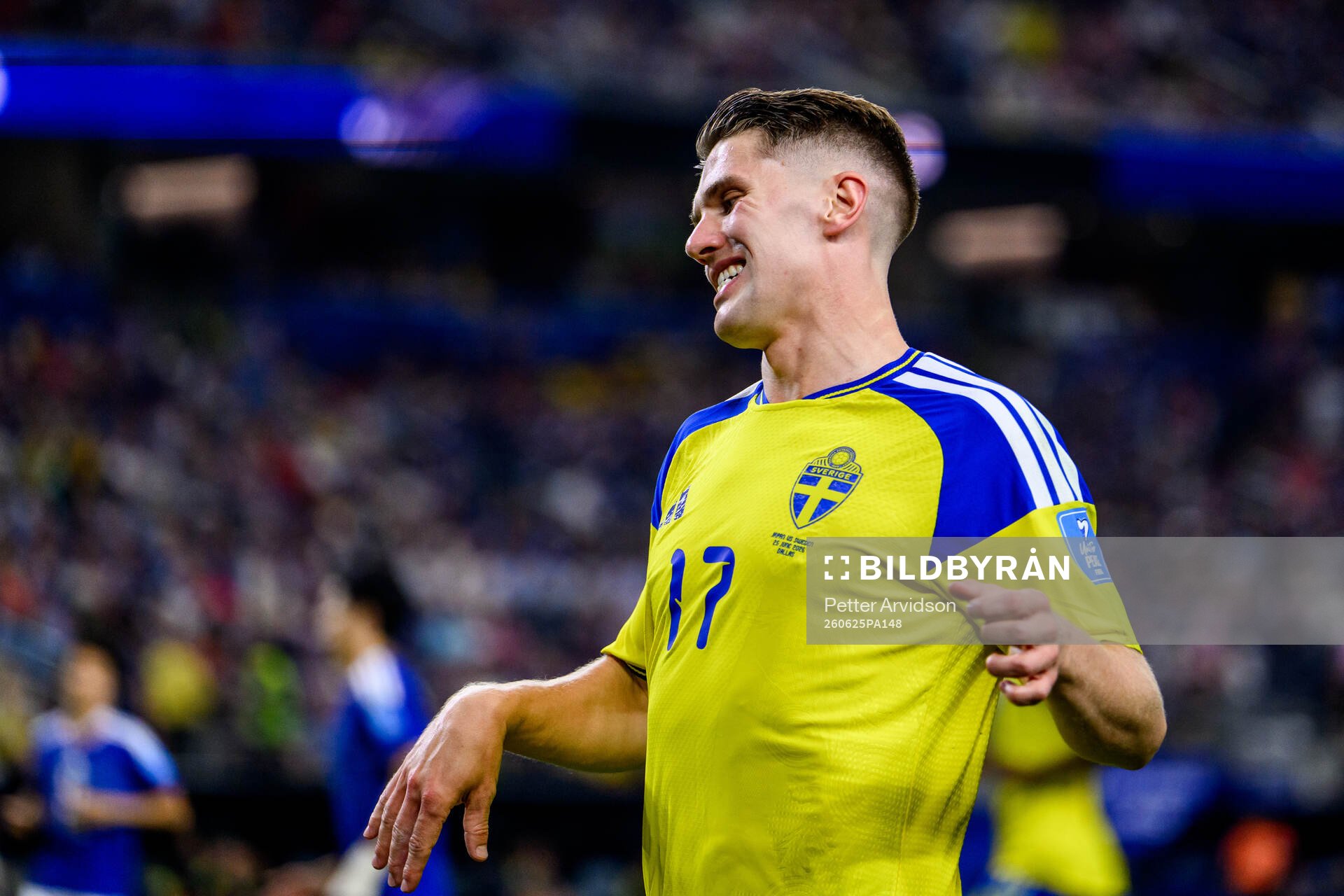 Viktor Gyökeres of Sweden looks dejected
