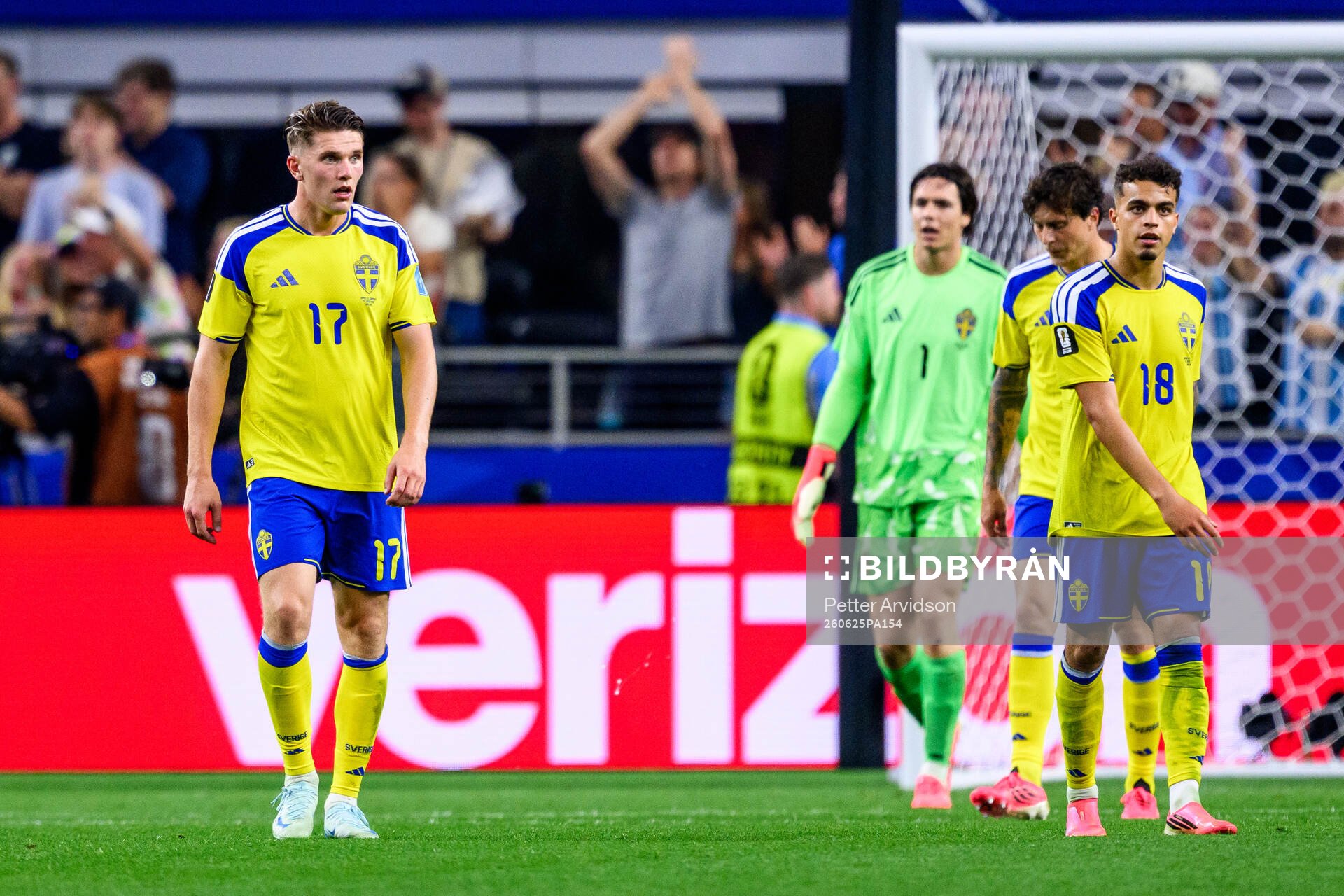 Viktor Gyökeres of Sweden looks dejected