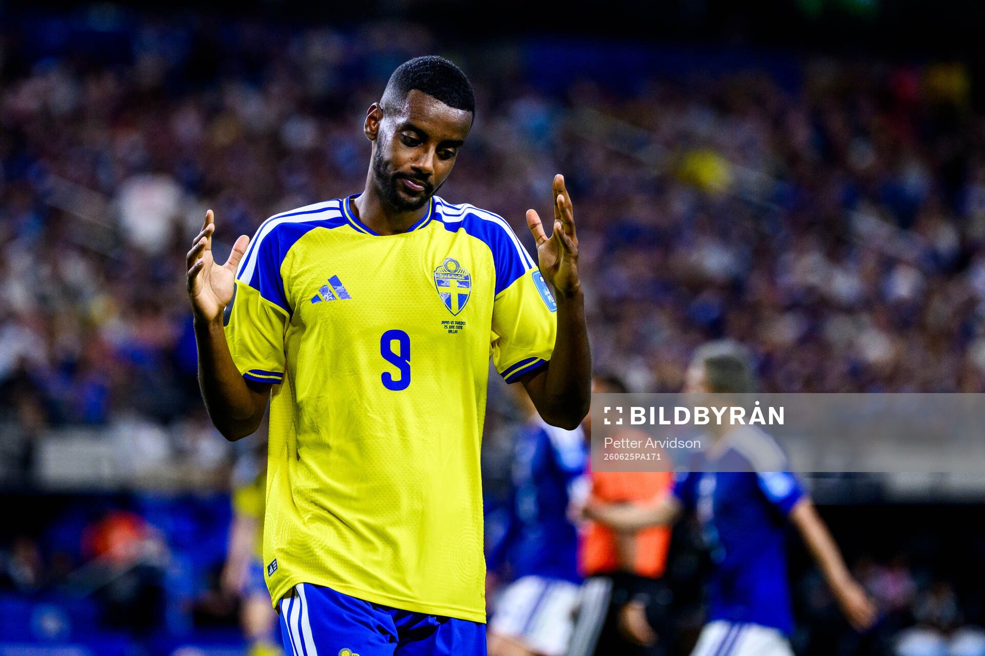 Alexander Isak of Sweden looks dejected