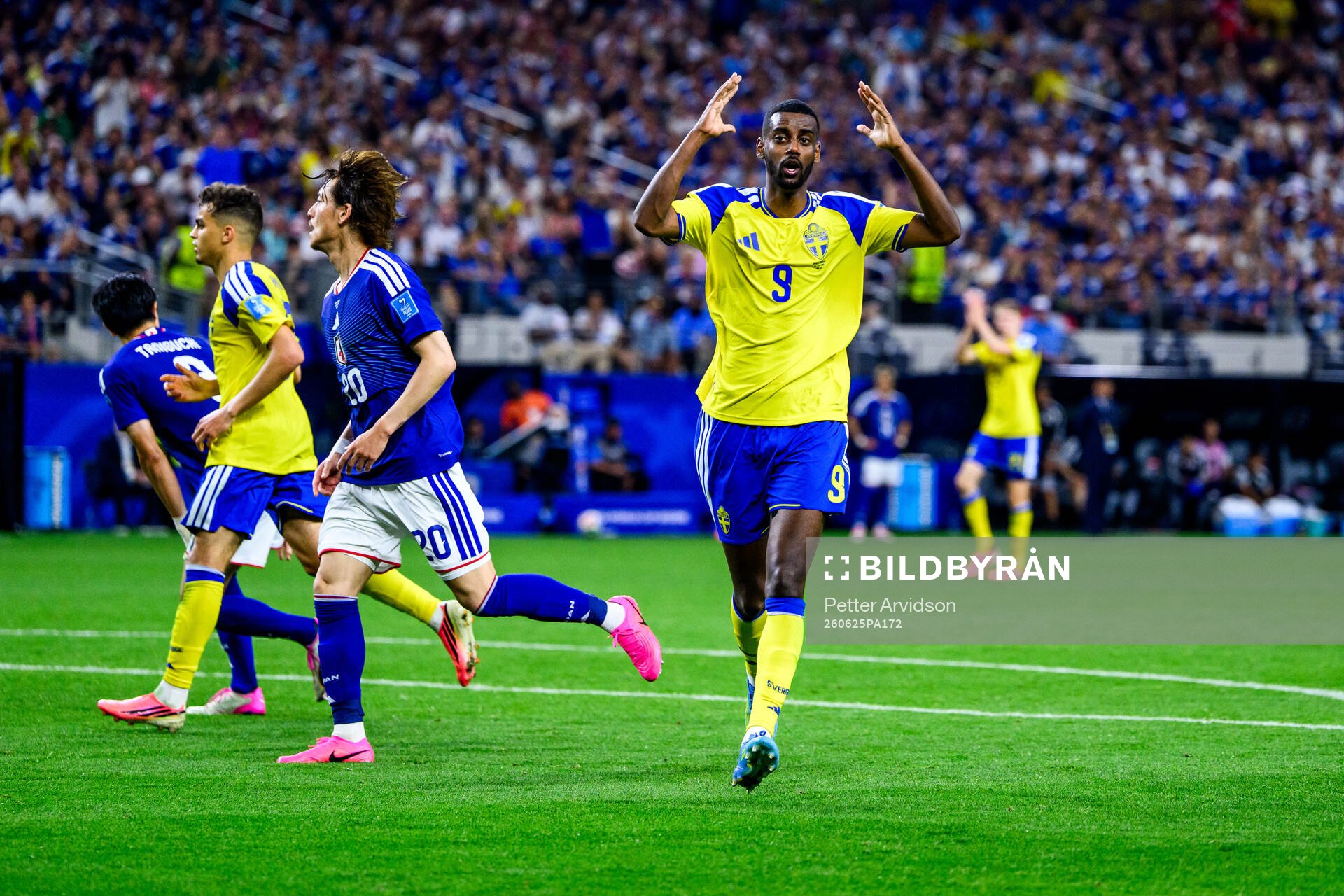Alexander Isak of Sweden looks dejected