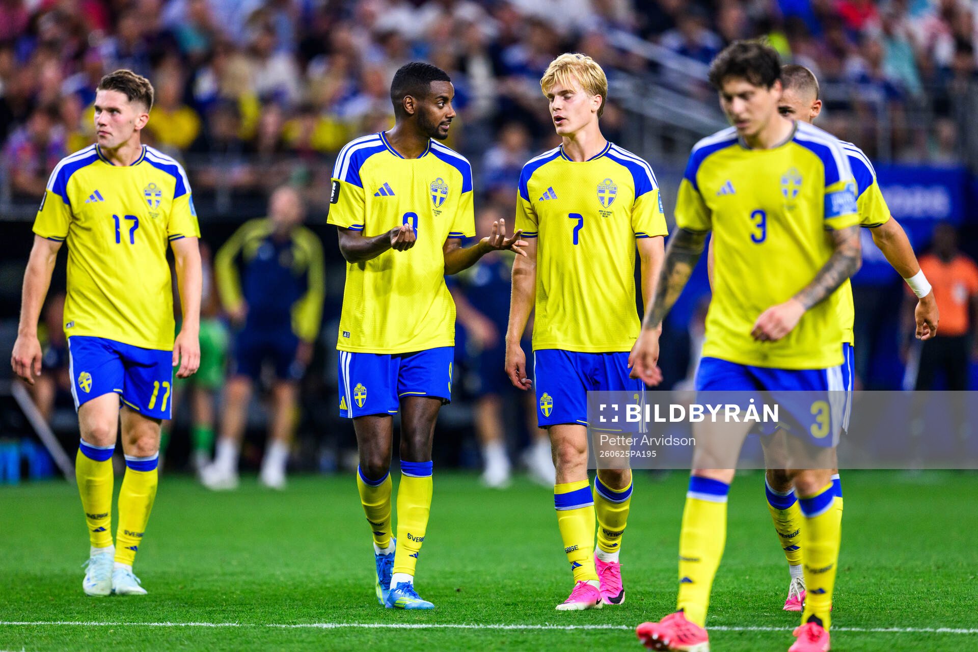 Viktor Gyökeres, Alexander Isak and Lucas Bergvall of