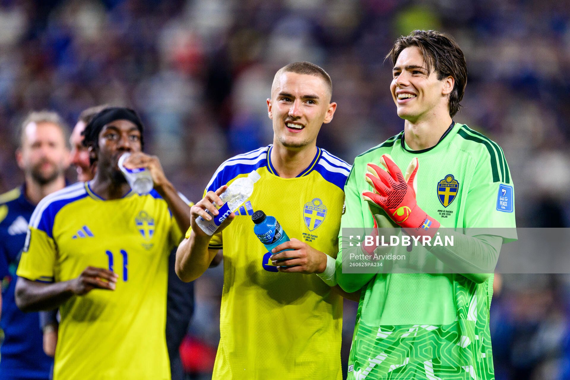 Gustaf Lagerbielke and goalkeeper Jacob Widell Zetterström