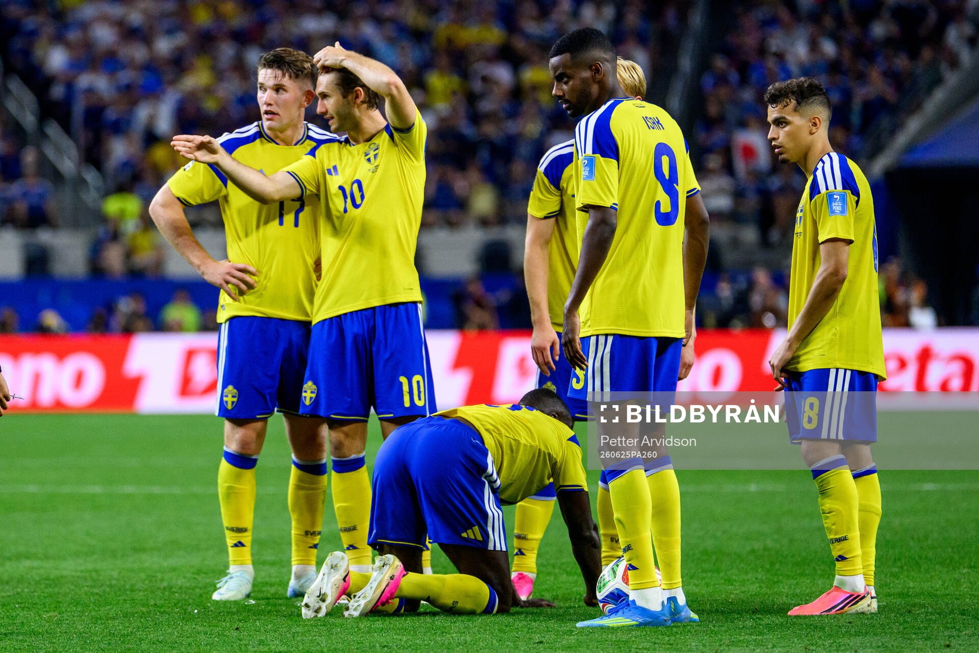 Viktor Gyökeres, Benjamin Nygren, Alexander Isak and Yasin