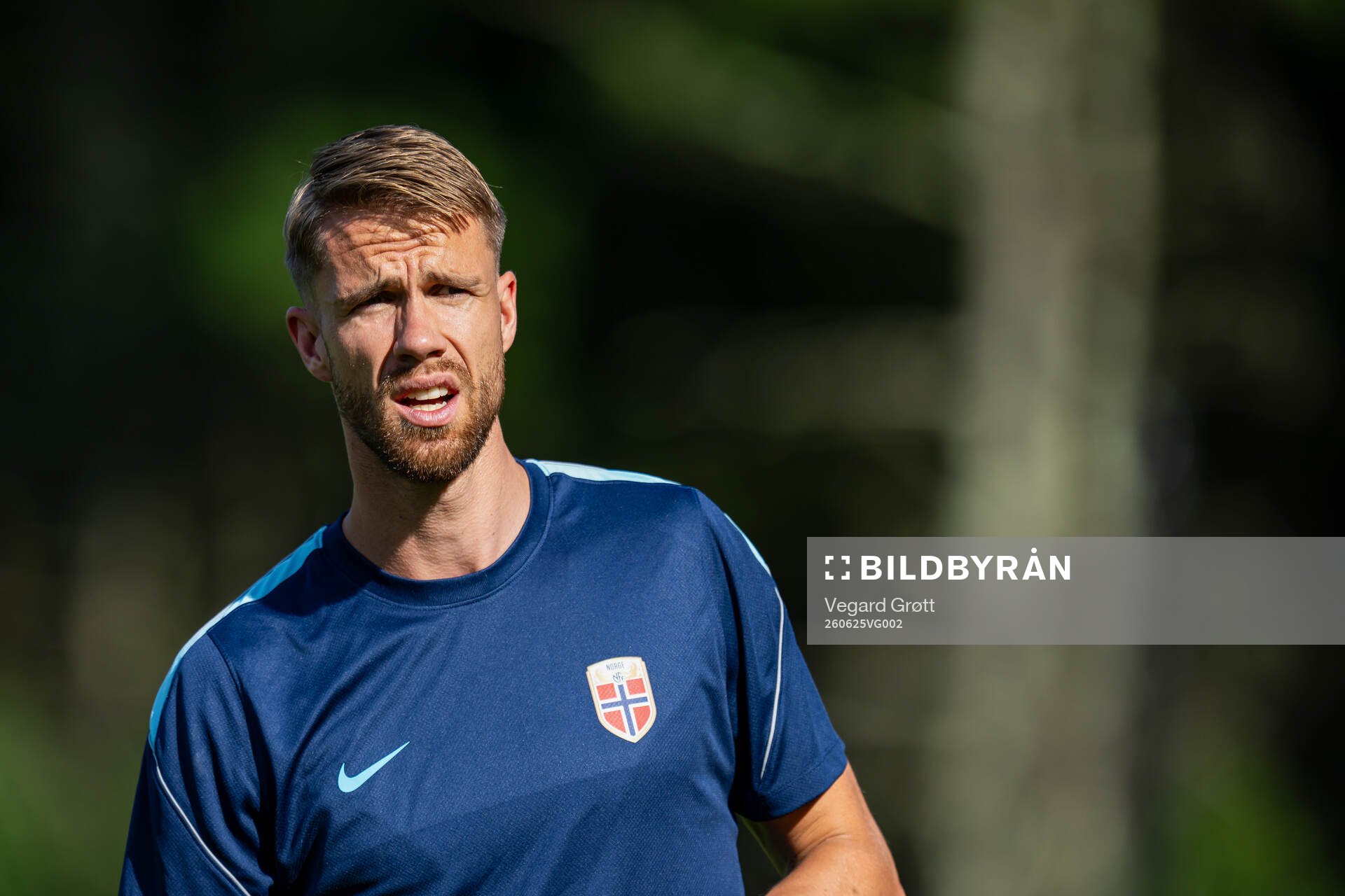 Kristoffer Ajer of the Norwegian national football team at
