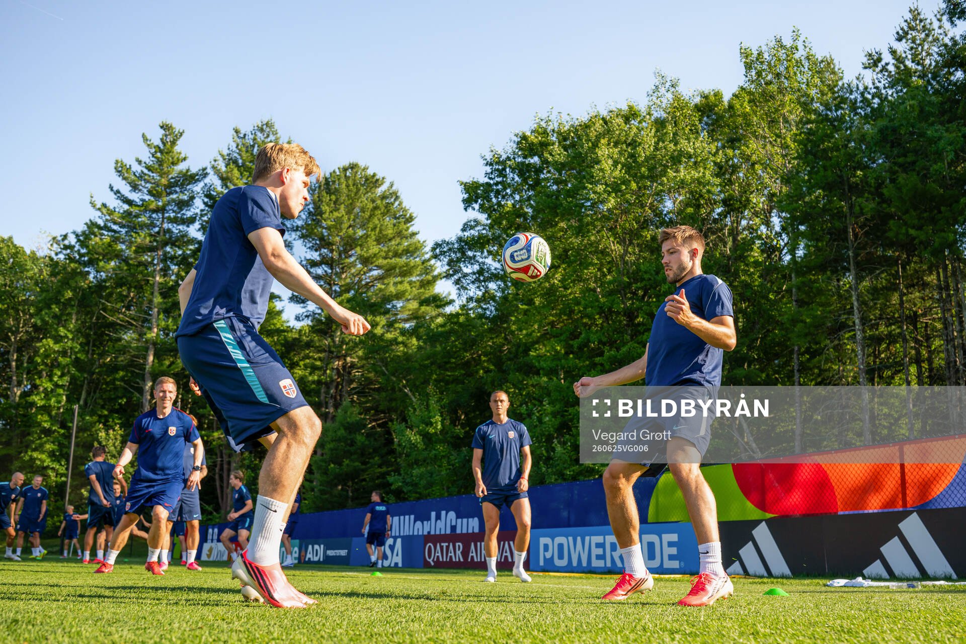 Jens Petter Hauge and Fredrik André Bjørkan of the