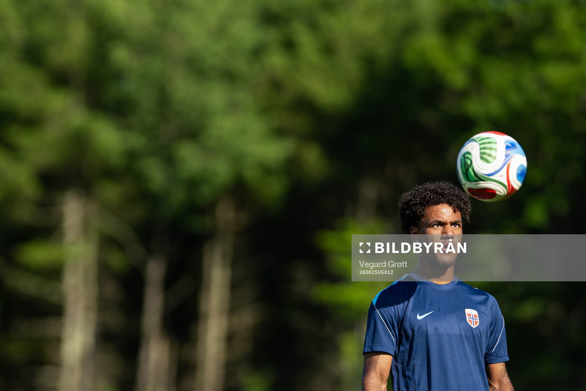 Oscar Bobb of the Norwegian national football team at a